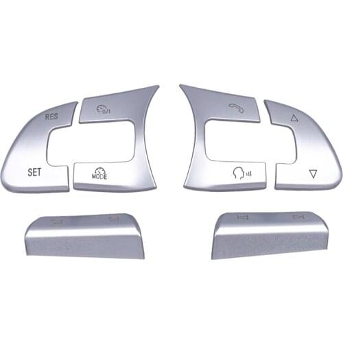 6pcs for Volkswagen Passat Golf SportWagen Alltrack Tiguan Altas Steering Wheel Button Switch Frame Cover Sticker Car Interior