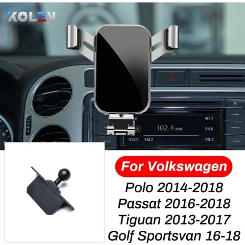 Car Mobile Phone Holder For Volkswagen VW Tiguan Passat Polo Golf Sportsvan 2013 2014 2016 2018 Gravity Stand Navigation Bracket