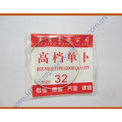 Freeshipping New 1x Convex Spherical Glass Watch Crystal diameter 32 mm Edge Thick 1.0mm