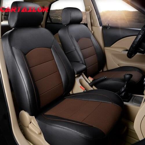 CARTAILOR Automobiles Seat Covers for Skoda Kodiaq Car Seat Cover Leather Seats Protector Custom Fit Auto Supports Accessories