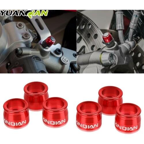 For APRILIA Tuono V4 1000R 1100RR 1100 Factory RSV4 RR Tuono/RSV V2 1000 6pcs Motorcycle Universal Billet Bleed Valve Cover Kit