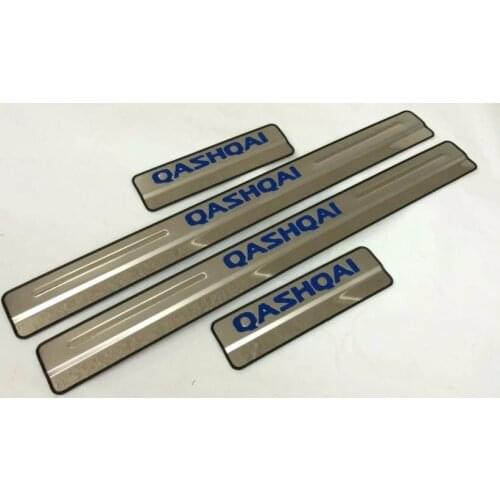 For Nissan Qashqai J11 2014 2015 2016 Car Accessories Door SillScuff Plate Stainless Steel Door Sills Pedal Sticker