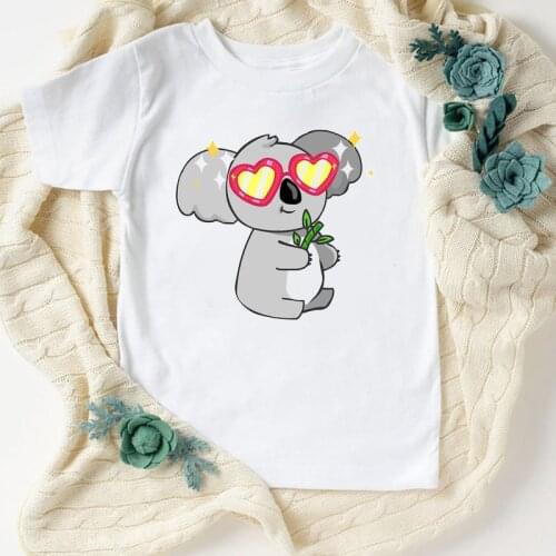 Little Bear Lovely Kawaii Annimal Print T-Shirt Baby Kids Clothes Girls T Shirts Children Gift Harajuku Cartoon Graphic T Shirt