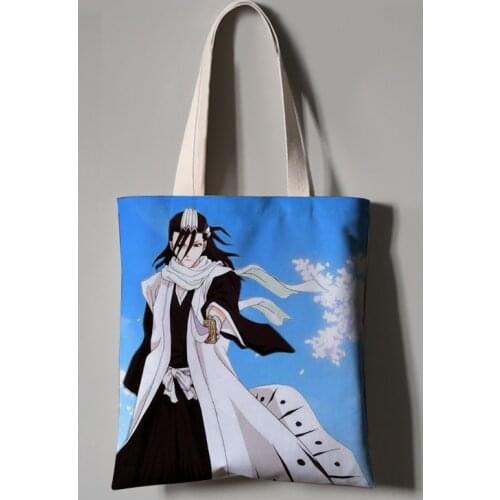 Anime Bleach Harajuku Canvas Shoulder Messenger Bag Women Handbag Shopping Bag Animation Storage Bags