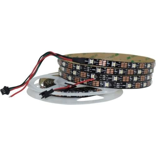 SK6812 RGBW Individually Addressable LED Pixel Strip DC5V 4 Color in 1 RGB+White 6000K 30LEDs/30Pixels/M 5M 150LEDs Black PCB