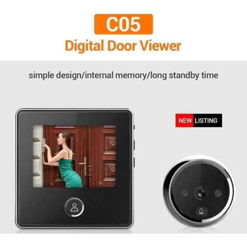New Arrival C05 Doorbell Camera, Home Multifunctional 3.0-Inch High-Definition Display Cat Eye Door Surveillance Camera