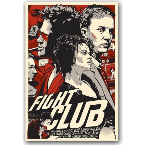 Fight Club Classic Movie Silk Poster Wall Art Print Canvas Painting Decorative Picture Wallpaper Modern Living Room Home Decor