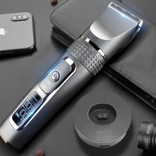 Usb Rechargeable Hair Clipper Lcd Five-Speed Lcd Display Mute Hair Clipper Electric Hair Clippers Professional Hair Clippers