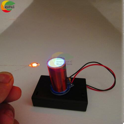 DC 4.5V Mini Tesla Coil Kit Magic Props DIY Parts Empty Light Technology Wireless Transmit Module PCB Board With Battery Box