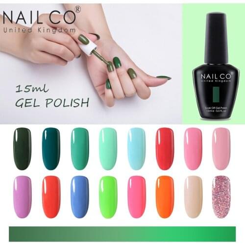 NAILCO 15ML 85 Colors Hot Summer Serie Uv Vernis Semi Permanent Gel Nail Polish Hybrid Lacquer Art Decorations For Top Base Coat