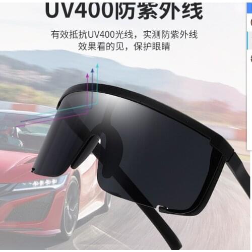 Oversized mens sunglasses semi rimless outdoor cycling sun shades