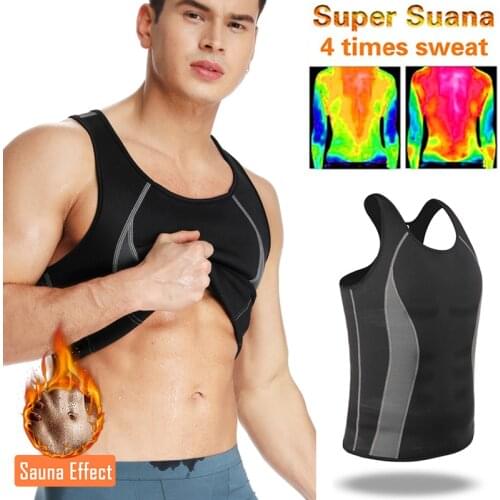 Men Neoprene Body Shaper Promote Sweat Shapewear Slimming Vest Waist Trainer Male Thermo Shapers Mens Modeling Top
