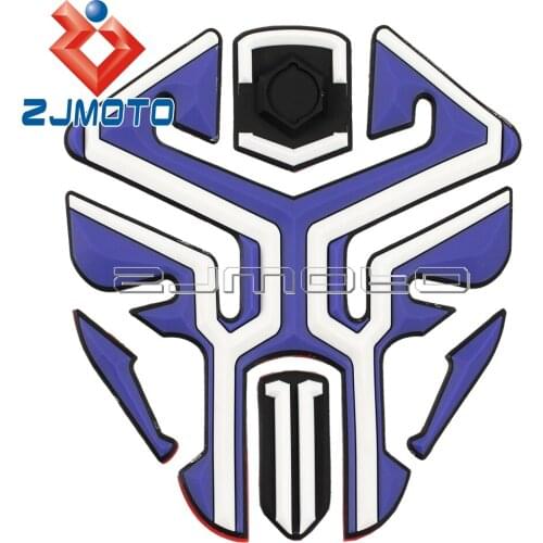 New 3D Rubber Motorbike Motorcycle Tank Pad Protector For Honda Yamaha Fazer R1 R6 Kawasaki Fuel Tank Decals Stickers
