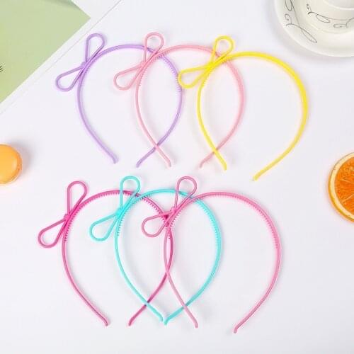 6pcs/lot Butterfly Bow Headbands Baby Girl Kids Women Plastic Hairbands Teeth Hoop Tiara Accessories Hair Band Bandanas Headwear