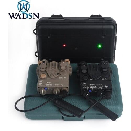 WADSN Airsoft DBAL A2 Mini Red Green Laser Aiming Box Hunting Gun PEQ DBAL A2 Battery Case Laser Sight with Picatinny QD Mount