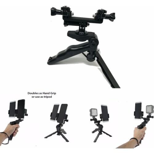 Eprosperous Dual Device Parts Setup for Live Streaming, Video, or for GoPro Camera. Get Dual Mount Full Setup
