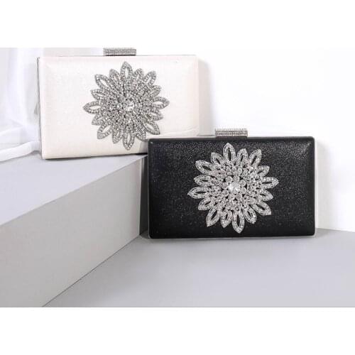 Women Mini Crystal diamond prom Evening bags Minaudiere Bag Metal Hardcase Wedding Party Clutch bag Handbag Purse clutches gifts