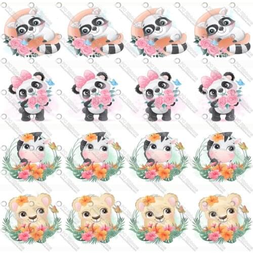 1-1/2" Cute Panda Printed Custom Design Cartoon for DIY Crafts Hair Bow Lanyard/Satin /3" Grosgrain Ribbon CA232
