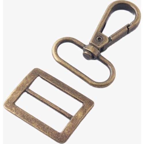 1" Swivel Clasp Claw with Adjustable Rectangle Rings Belt Trigger Snap Clasp Lobster Clasp Handbag Hook Purse Charm Keychain