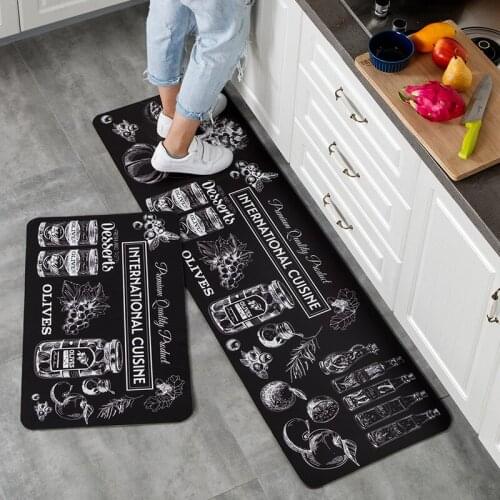 1pc Marble Plaid PVC Leather Kitchen Carpets Floor Mats Large Floor Carpets Doormats Bedroom Tatami Waterproof Oilproof Rugs