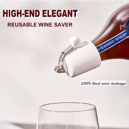 1PCS high-end reusable silicone wine bottle stopper vacuum red wine bottle cap sealer tool bottle cap kitchen accessories