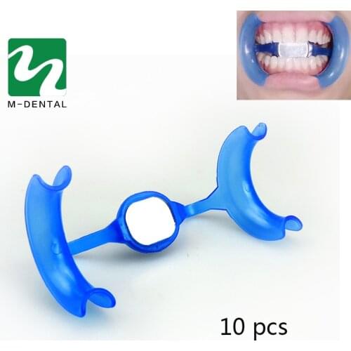 10pcs Mouth Opener M-Shape Lip Cheek Retractor With Mirror Intraoral Autoclavable Oral Dental Prop Orthodontic Tool