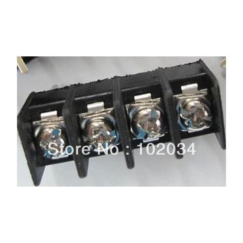 100PCS KF7.62-4P Black KF7.62 4Pin 7.62mm Straight Pin Barrier Terminal Block ROHS