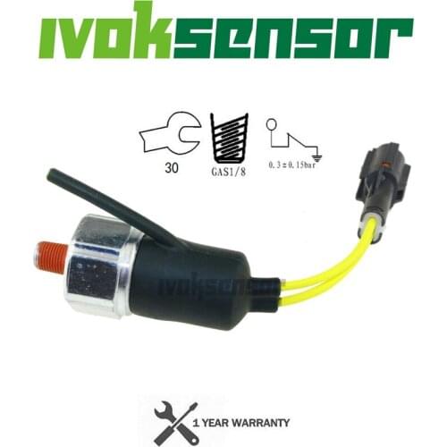 100% Test Excavator Engine Oil Warning Pressure Switch Sensor For Sumitomo SH200-3 SH210-3 SH120-3 1-82410170-1 8-97324373-0