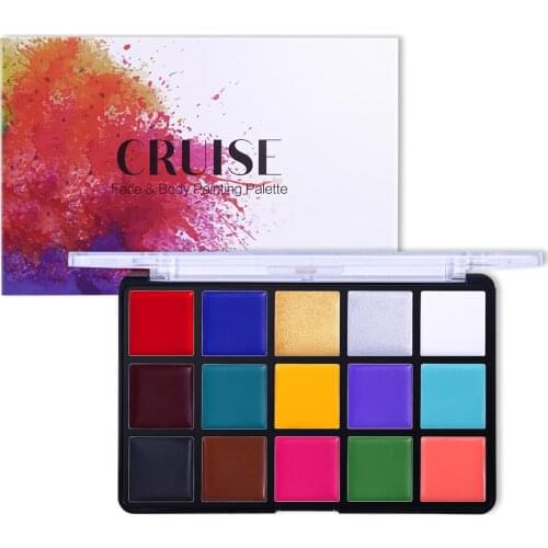 15 Colors Non Toxic Face Body Art Painting Oil Tattoo Paint Makeup Painting Paint Christmas Halloween Party Face Paint Palette