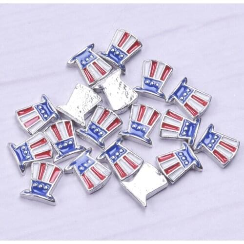 F544 Wholesale 20pcs/lot New Arrival Special Design Magic Hat Enamel Charms Fit Glass Lockets