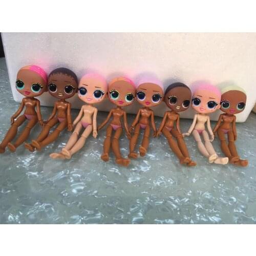 2019 Fashion Sister Doll Head Toy Wig lols Girl Doll Toy Hair DIY Doll Toy Part Girl Fashion DIY Dressing Toy Wig 1/6 Doll Wigs