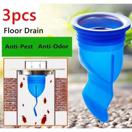 3pcs Silicone Bathroom Drain Tub Linsect-proof Anti-smell Sewer Bathtub Stopper Shower Drain hair Catcher Kitchen Sink Strainer