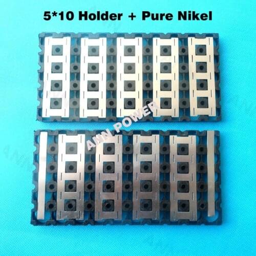 5*10 (5P10S) 18650 battery holder and pure nickel 5P10S battery holder + nickel strip For 36V 10Ah/12Ah/15Ah lithium battery