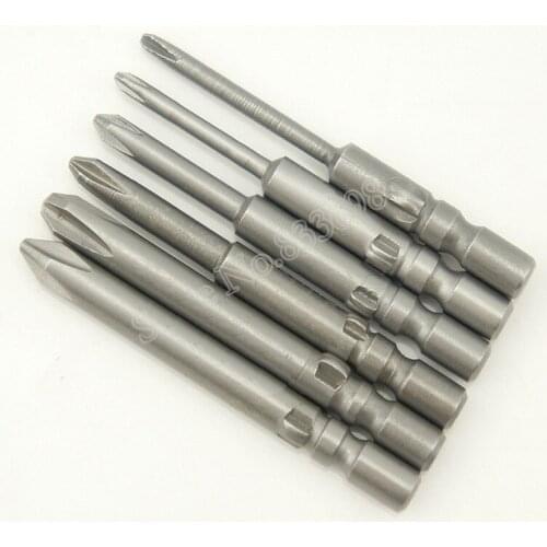 6Pcs 800 Phillips Cross Head Screwdriver Bits Electric Screwdriver Set PH0 PH1 PH2