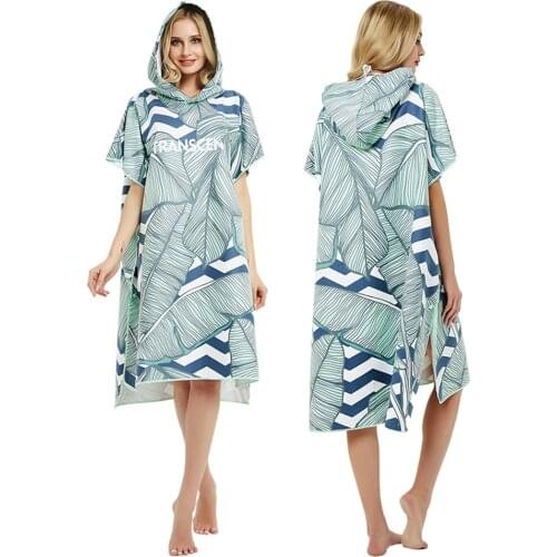 Microfiber Large Beach Towel Wetsuit Changing Robe Swimming Dry Robe Hooded Bath Towels Surf Poncho Quick Dry Men Women Bathrobe