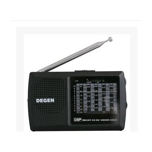 Degen DE321 FM Stereo MW SW Radio DSP World Band Receiver Full band Radio FM