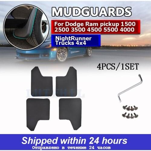 For Dodge Ram pickup 1500 2500 3500 4500 5500 4000 NightRunner Trucks Mudflaps 4PCS Brand New Splash Guar Mud Guards