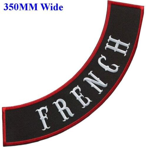 350MM wide French rocker jacket for full back embroidery patch/decorations for cloth/iron on patches/france