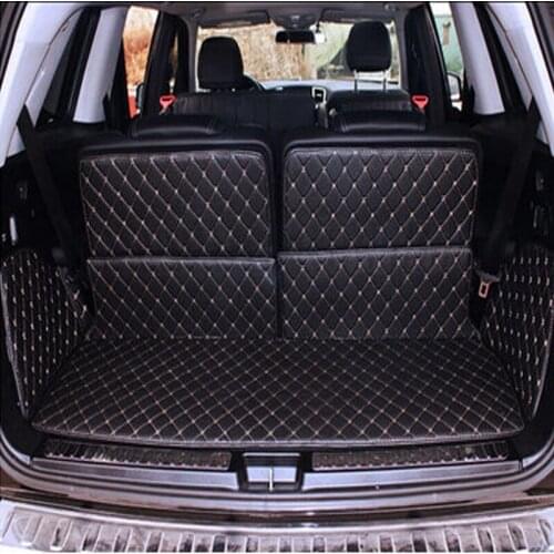 Good carpets! Special car trunk mats for Mercedes Benz GL 500 X166 7seats 2016-2013 waterproof boot mats for GL500