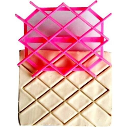 Cookie Tools Hot & New Fondant Embosser Flower Cookie Cutters Diamond Shaped Biscuit Molds Decorating Cake Tools PC678937