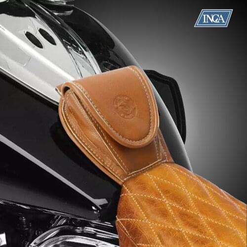 INCA Customization Motorcycle Adaptations Accessory Retro Tan Cortex Bag for indian dark horse chief roadmaster