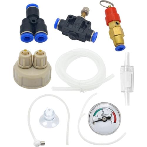 DIY Aquarium CO2 Reactor Regulator CO2 System Kit Check Valve Fish Tank Plants CO2 Control Generator Pressure Gauge Accessories