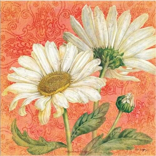 Embroidery Counted Cross Stitch Kits Needlework - Crafts 14 ct DMC Color DIY Arts Handmade Home Decor - Cone Flowers