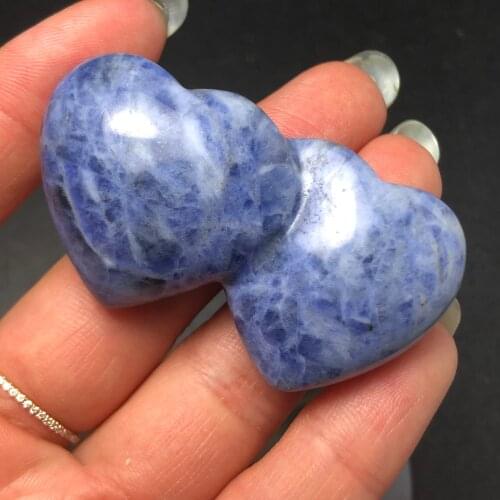 Natural crystal carved double heart earth specimen mineral reiki healing chakras