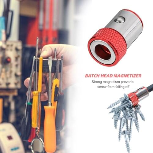 New Batch Head Plus Magnetic Ring 1/4" Batch Nozzle Magnetizing Ring 6.35mm Full Metal Screwdriver Head Plus Magnet Universal
