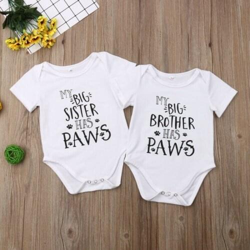 Newborn Infant Baby Boy Girl Romper Short Sleeve Letter Clothes Costume Summer Casual Toddler Cotton Rompers