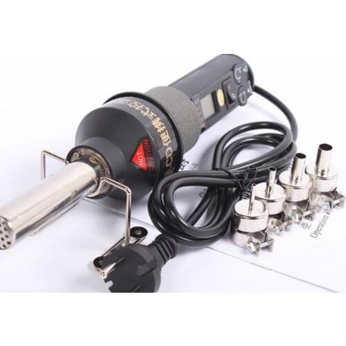 IC SMD BGA Rework 4 Nozzle 220V LCD Adjustable Electronic Heat Hot Air Gun Desoldering Soldering Station 8018LCD