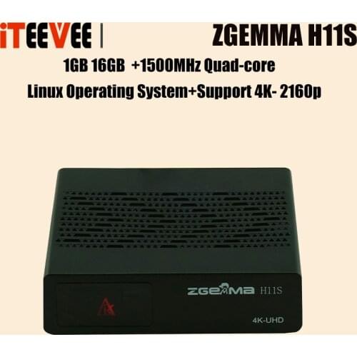 1PC ZGEMMA H11S 4K UHD 2160P Satellite TV Receiver with DVB-S2X & Linux System IPTV Box HDMI 2.0 USB2.0