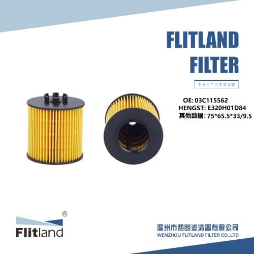 Manufacturer Oil filter OE NO 03C115562 E320H01D84 HU712/6 x OX341D USE FOR AUDI A3 SEAT Ibiza Leon SKODA Fabia VW Passat FL-J75