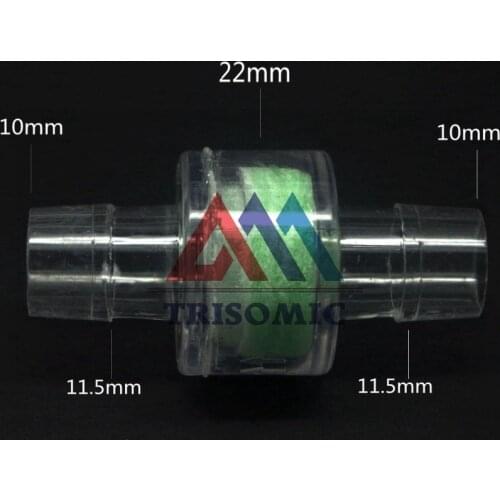 10mm Clear Filter Straight Connector for Fish/Pond/Car water/Air/Syphon Material GPPS